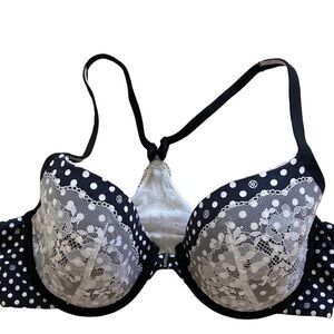 Victoria’s Secret Body Demi race back padded bra size 36D black/white